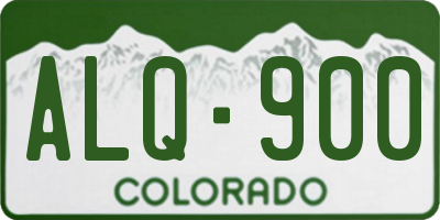CO license plate ALQ900