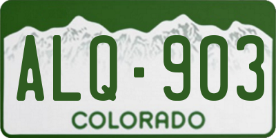 CO license plate ALQ903