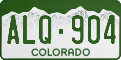 CO license plate ALQ904