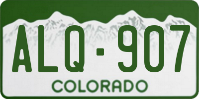 CO license plate ALQ907