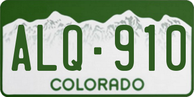 CO license plate ALQ910