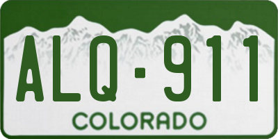CO license plate ALQ911