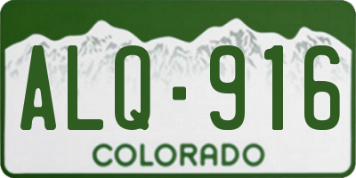 CO license plate ALQ916