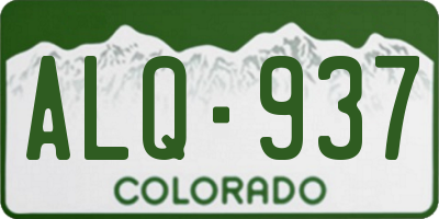 CO license plate ALQ937