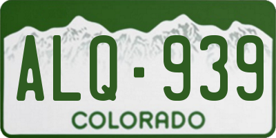 CO license plate ALQ939