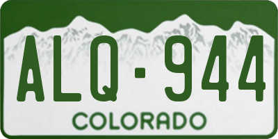 CO license plate ALQ944