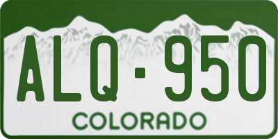 CO license plate ALQ950