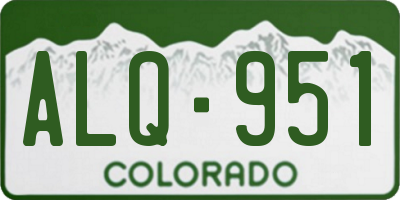 CO license plate ALQ951