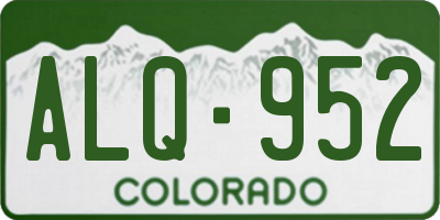 CO license plate ALQ952