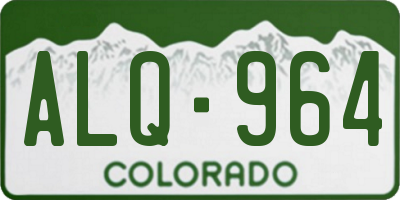 CO license plate ALQ964