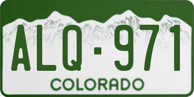 CO license plate ALQ971