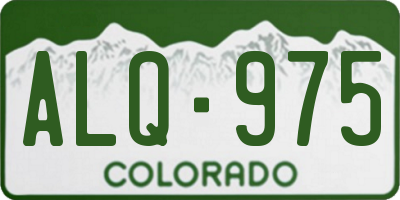 CO license plate ALQ975