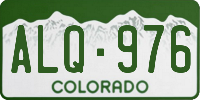 CO license plate ALQ976