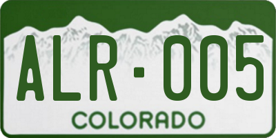 CO license plate ALR005