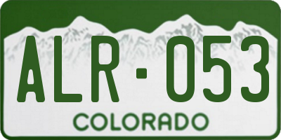 CO license plate ALR053