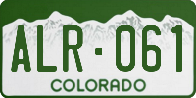 CO license plate ALR061