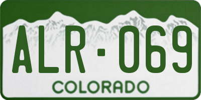 CO license plate ALR069