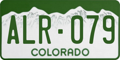 CO license plate ALR079