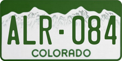 CO license plate ALR084
