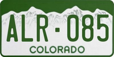 CO license plate ALR085