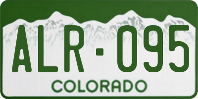 CO license plate ALR095
