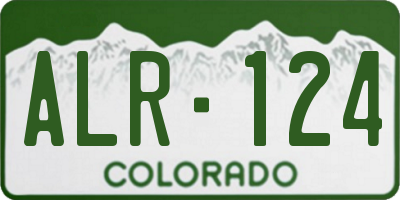 CO license plate ALR124