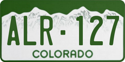 CO license plate ALR127