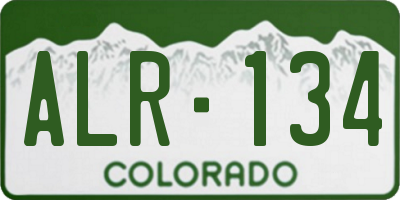 CO license plate ALR134