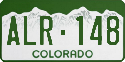 CO license plate ALR148