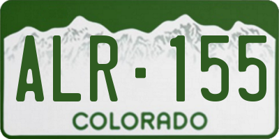 CO license plate ALR155