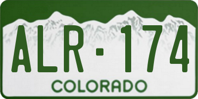 CO license plate ALR174