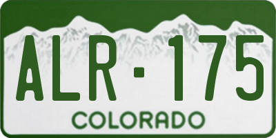 CO license plate ALR175