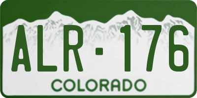CO license plate ALR176