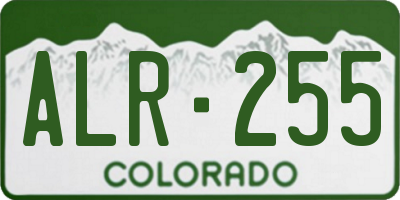 CO license plate ALR255