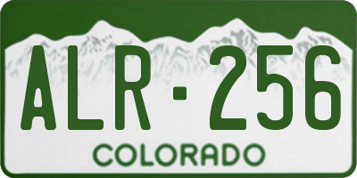 CO license plate ALR256