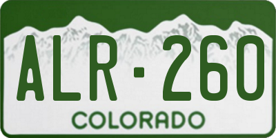 CO license plate ALR260