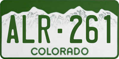 CO license plate ALR261