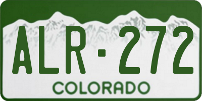 CO license plate ALR272