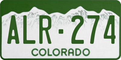 CO license plate ALR274