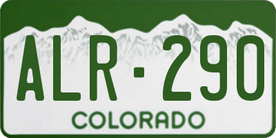 CO license plate ALR290