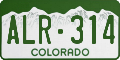 CO license plate ALR314