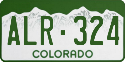 CO license plate ALR324
