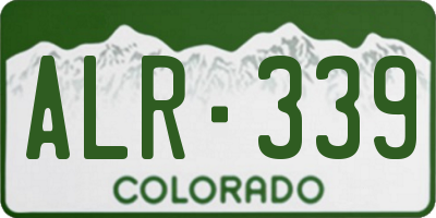 CO license plate ALR339