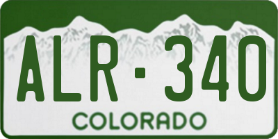 CO license plate ALR340