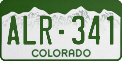 CO license plate ALR341