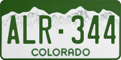 CO license plate ALR344