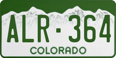CO license plate ALR364