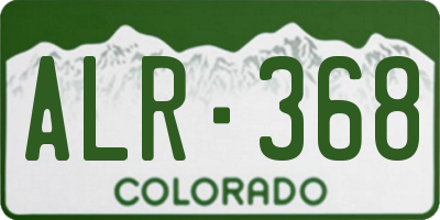 CO license plate ALR368