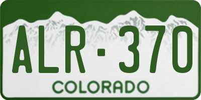 CO license plate ALR370