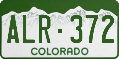 CO license plate ALR372